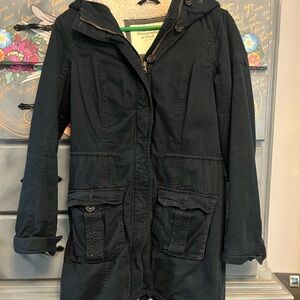 Abercrombie & Fitch dark navy blue Hooded Jacket